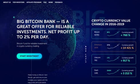 Big Bitcoin Bank (bigbitcoinbank.com) — обзор и отзывы о хайпе
